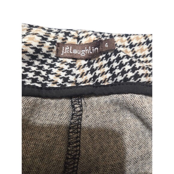 J. McLaughlin Beige Black Houndstooth Plaid Yara Pants Women's 4 READ! A19.3 - Picture 4 of 11